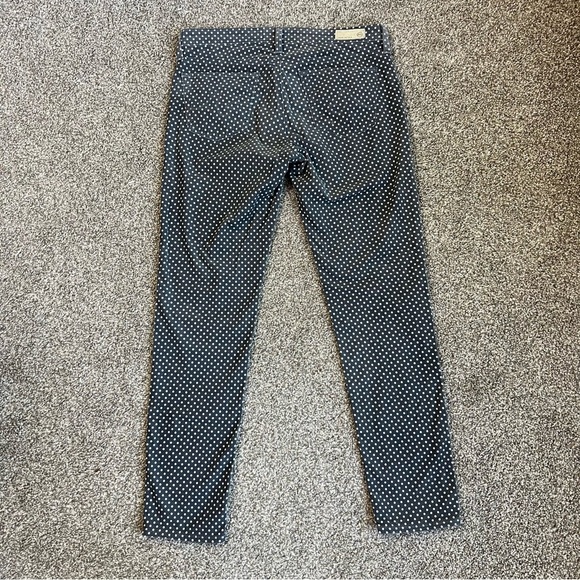 AG Adriano Goldschmied Gray White Polka Dot The Stevie Ankle Straight Leg, 28 - Picture 6 of 8